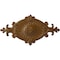 Ekena Millwork Quentin Ceiling Medallion, Hand-Painted Smokey Topaz, 23 1/2"W x 12 1/4"H x 1 1/2"P CM23RO1STF - alternate 1